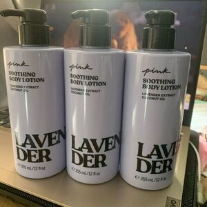 VICTORIAS SECRET PINK  BODY CARE LAVENDER BODY LOTION x3